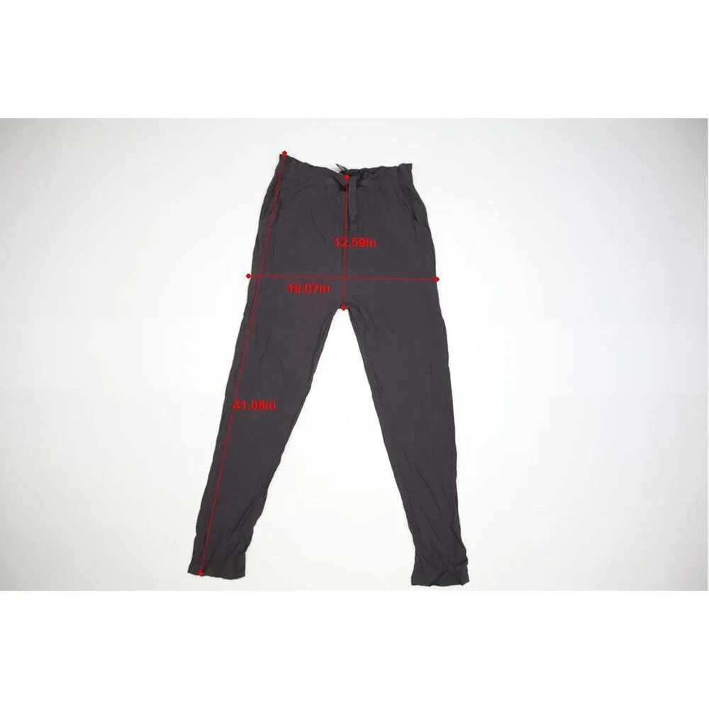 Bel Kazan Womens Ash Gray Drawstring Waist Tapered Leg Pull On Belem Pants S - Picture 2 of 12